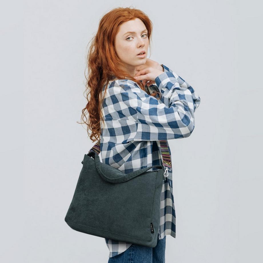 Only-bags.store Cord Reissverschluss Umhängetasche Gross Shopper Tote Bag  