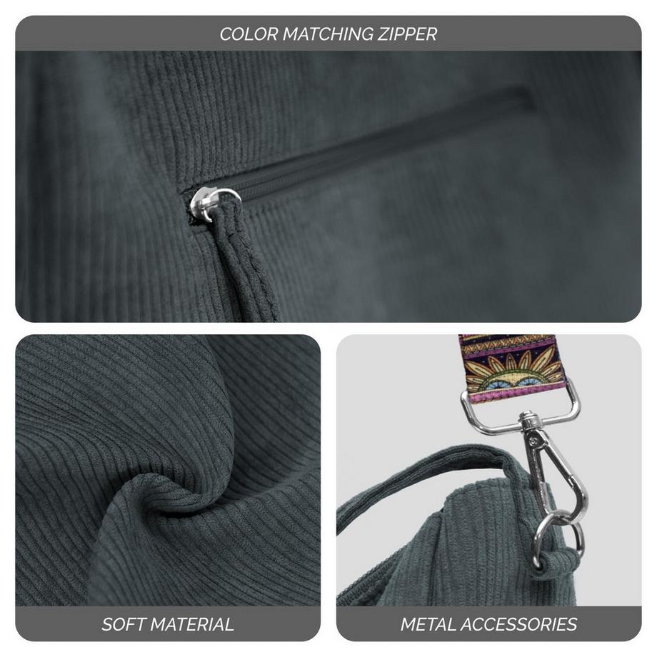 Only-bags.store Cord Reissverschluss Umhängetasche Gross Shopper Tote Bag  