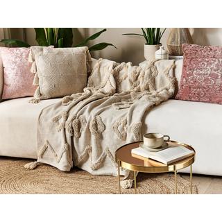 Beliani GUNA Boho Couverture en Coton  