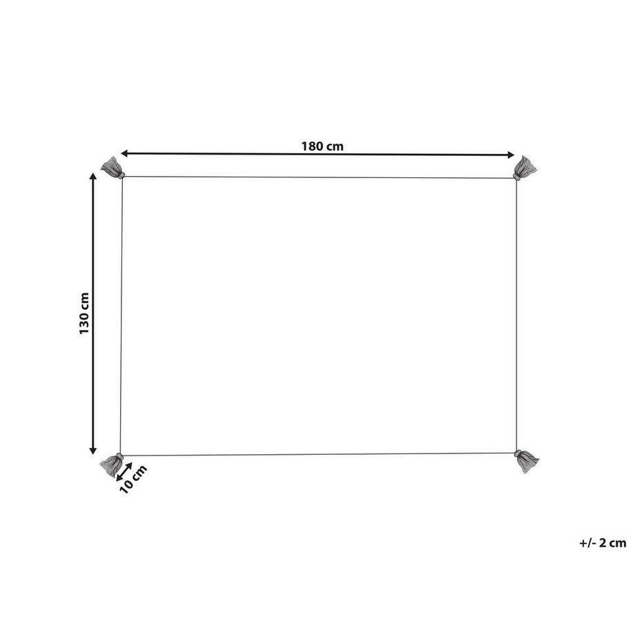 Beliani GUNA Boho Baumwoll Kuscheldecke  