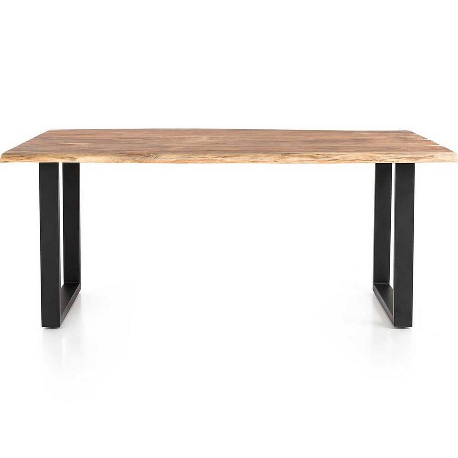 mutoni Table en bois massif Luranta acacia pieds en U naturel 240x110  