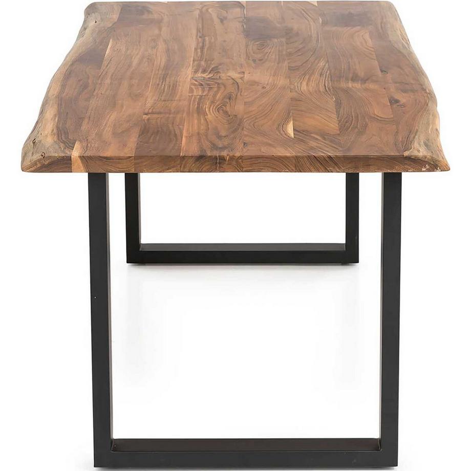 mutoni Table en bois massif Luranta acacia pieds en U naturel 240x110  