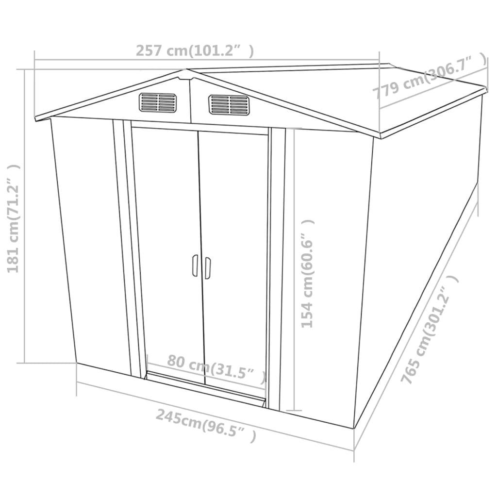 VidaXL Abri de jardin acier  