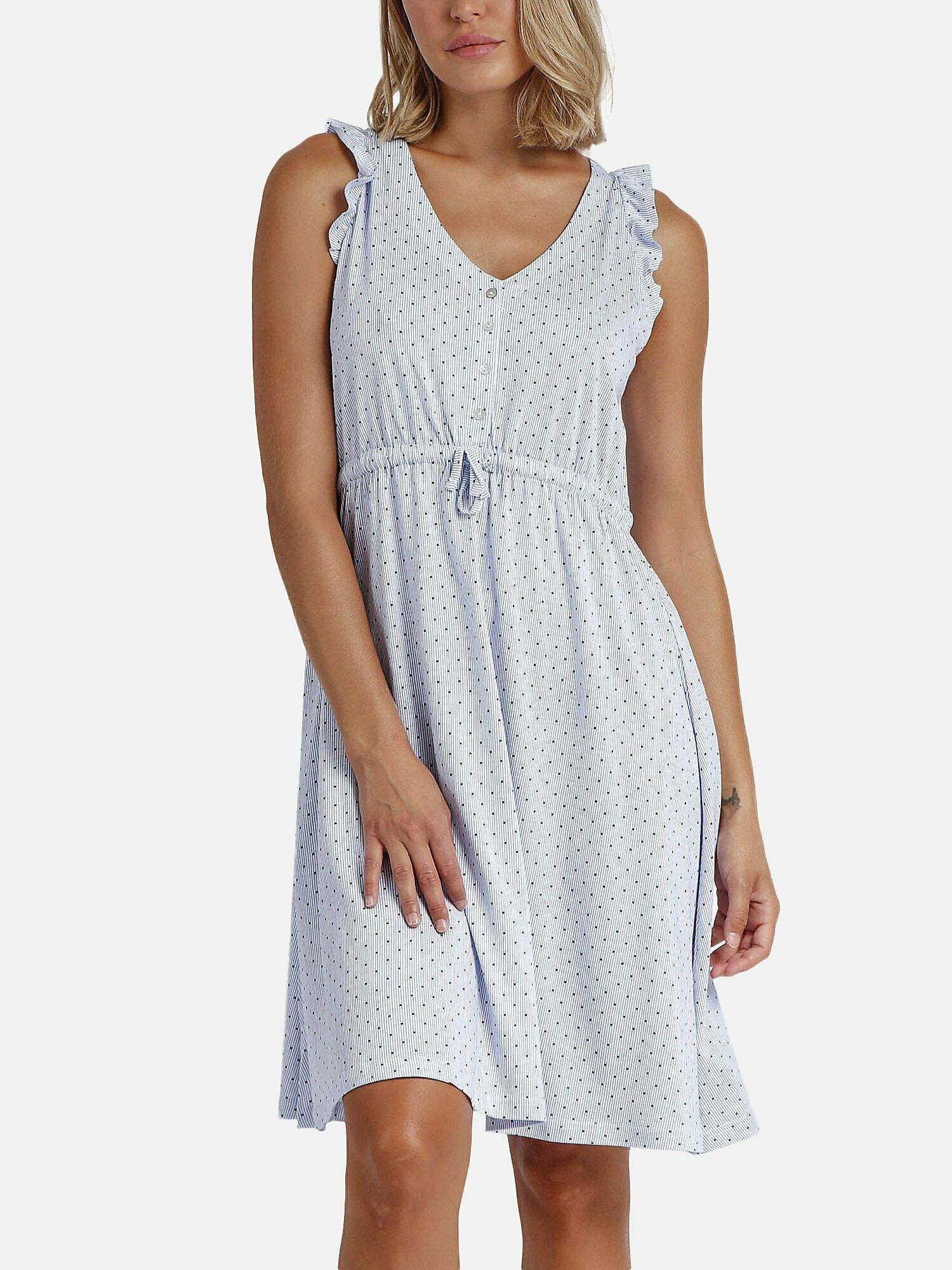 Image of Negligé Stripes And Dots Damen Blau XXL