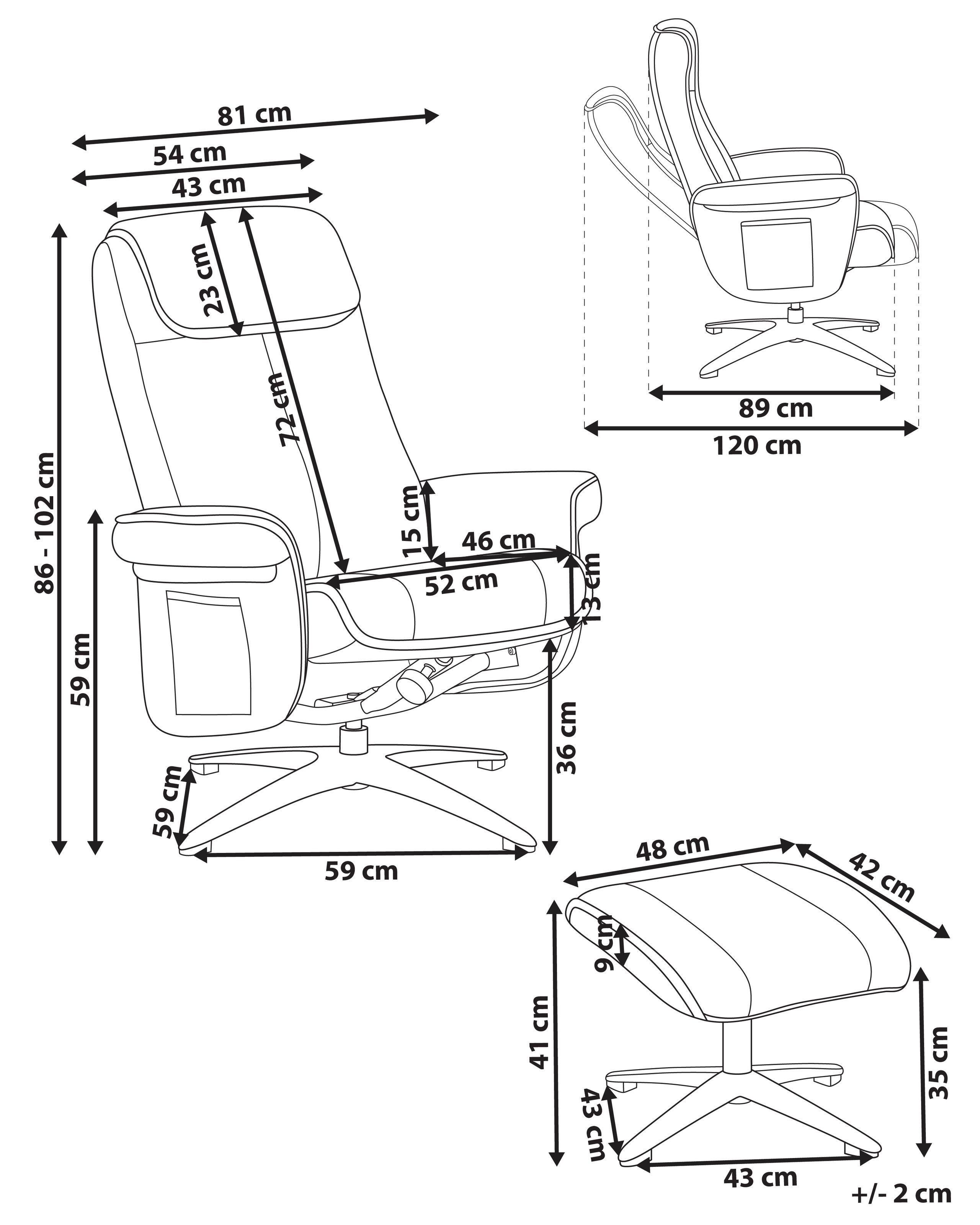 Beliani Fauteuil inclinable en Bouclé Traditionnel GERAS  