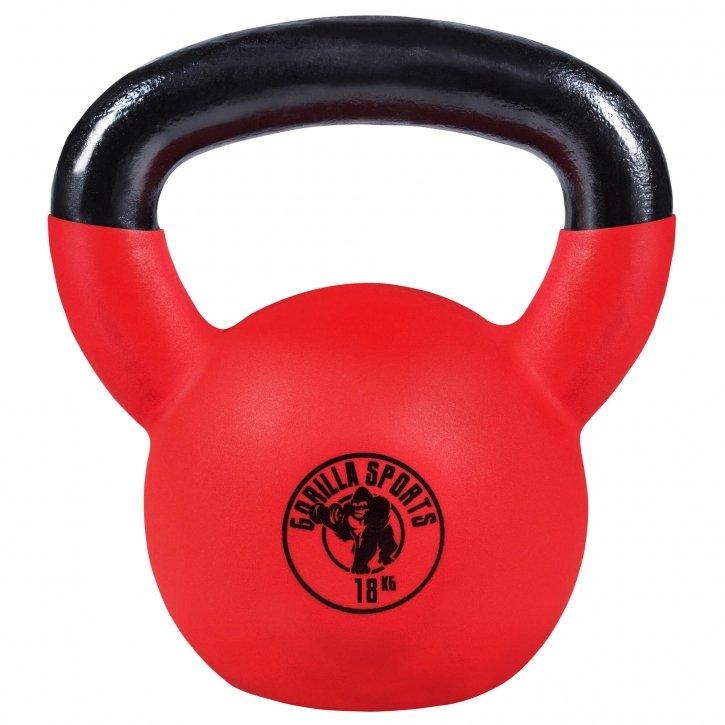 Image of Kettlebell Neopren Unisex Rot Bunt 18KG
