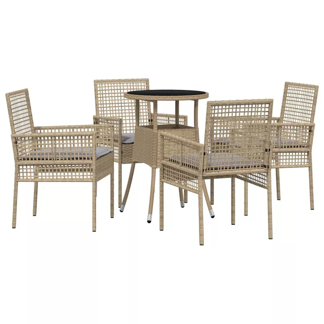 VidaXL - Mobilier de jardin poly rattan, One Size, Beige