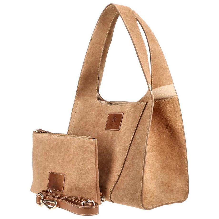 Melvin & Hamilton Sac cabas en cuir velours avec pochette amovible  