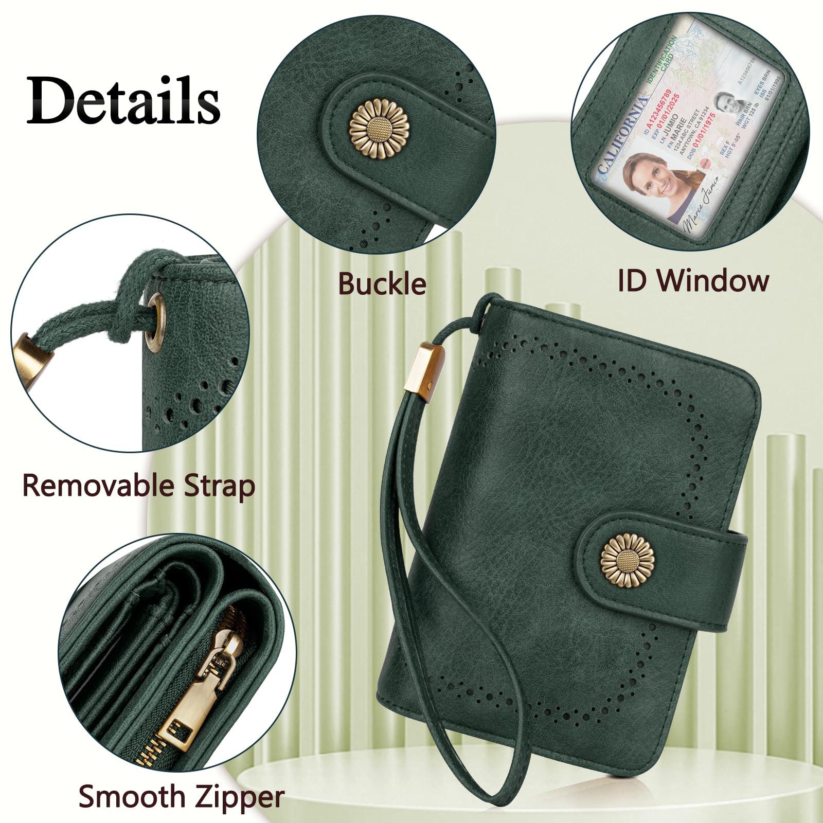 Only-bags.store Portafoglio Vintage in Pelle PU Grande Capacità  