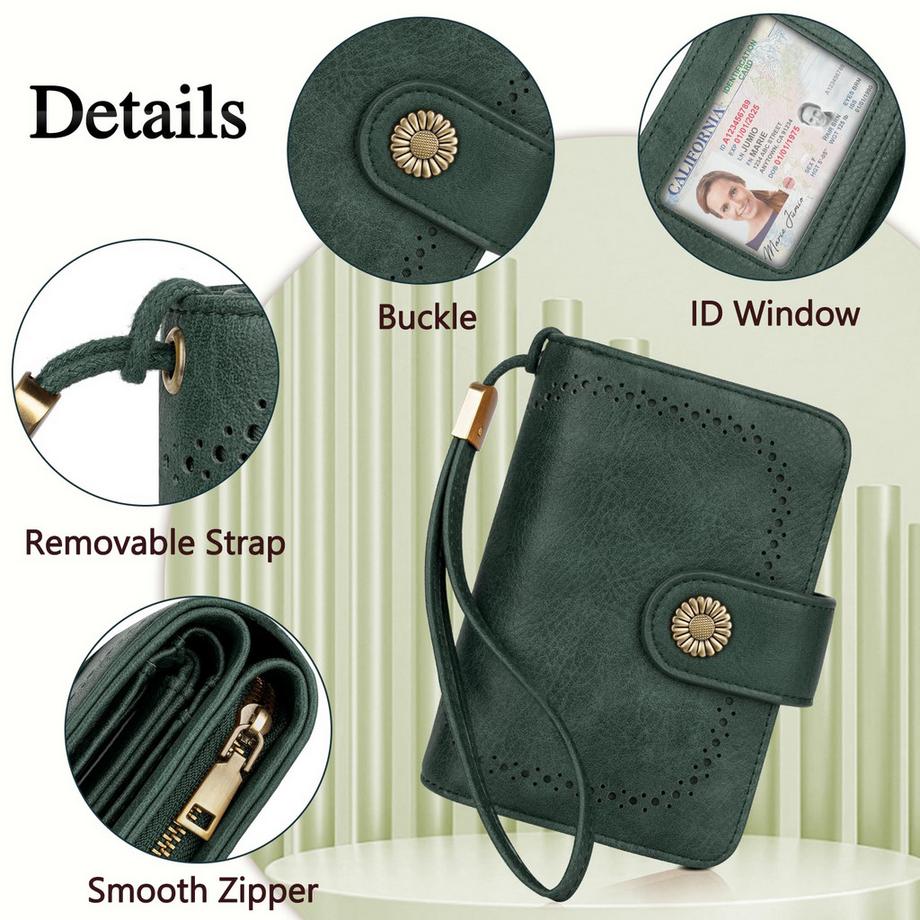 Only-bags.store Portafoglio Vintage in Pelle PU Grande Capacità  