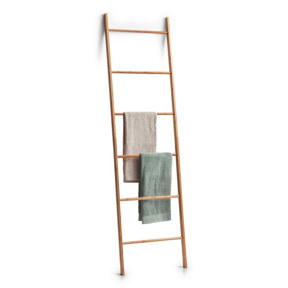 NO NAME Échelle à serviettes en bambou  