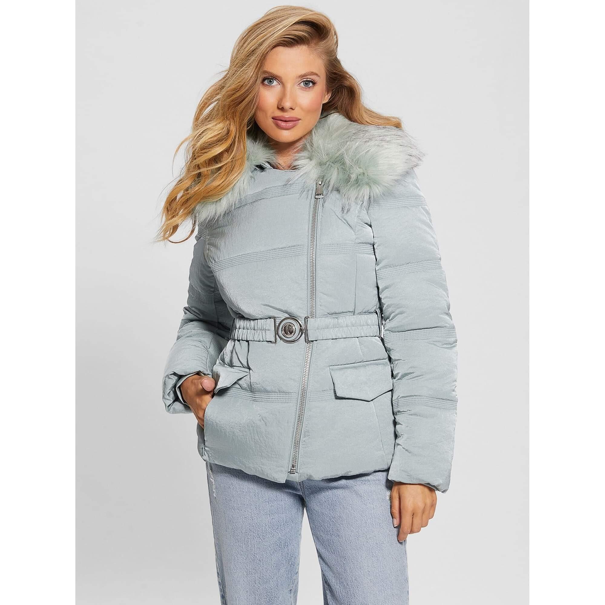 GUESS  daunenjacke mit gürtel, damen gue mariol 