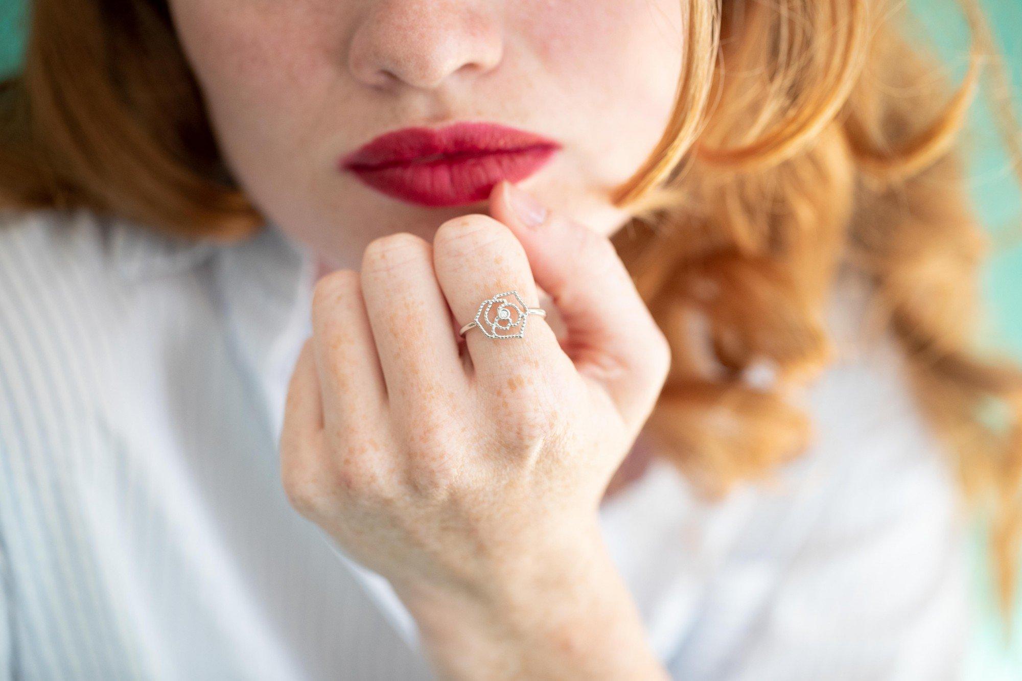 La Garçonne Diamant  Bague en argent et diamant 