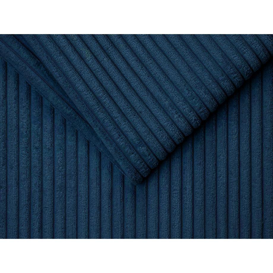Vente-unique Eckschlafsofa mit Matratze - Ecke wechselbar - Cord - Dunkelblau - Liegefläche 140 cm - Matratze 14 cm - LORETO  