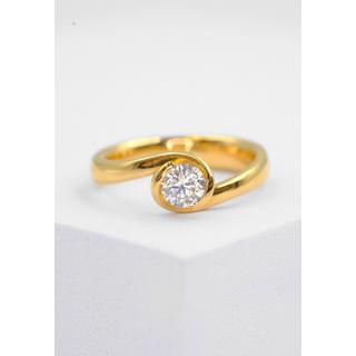 MUAU Schmuck  Solitaire Ring Diamant 0.50ct. Gelbgold 750 