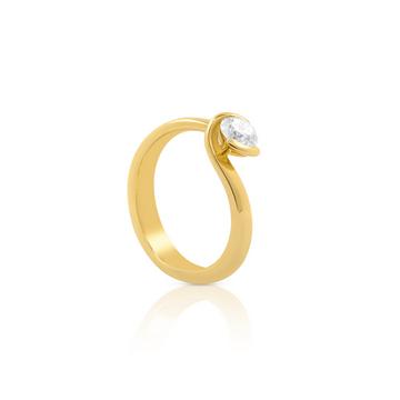 Bague Solitaire Diamant 0.50ct. or jaune 750