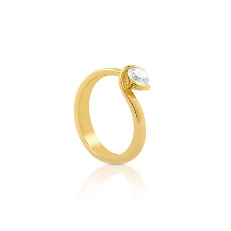 MUAU Schmuck  Solitaire Ring Diamant 0.50ct. Gelbgold 750 