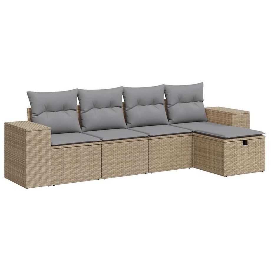 set di divani da giardino Polirattan