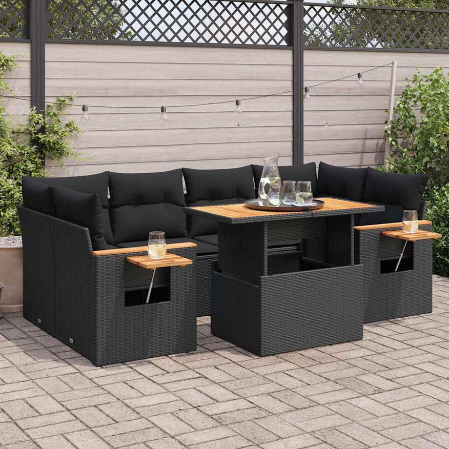 VidaXL set divano da giardino Polirattan  