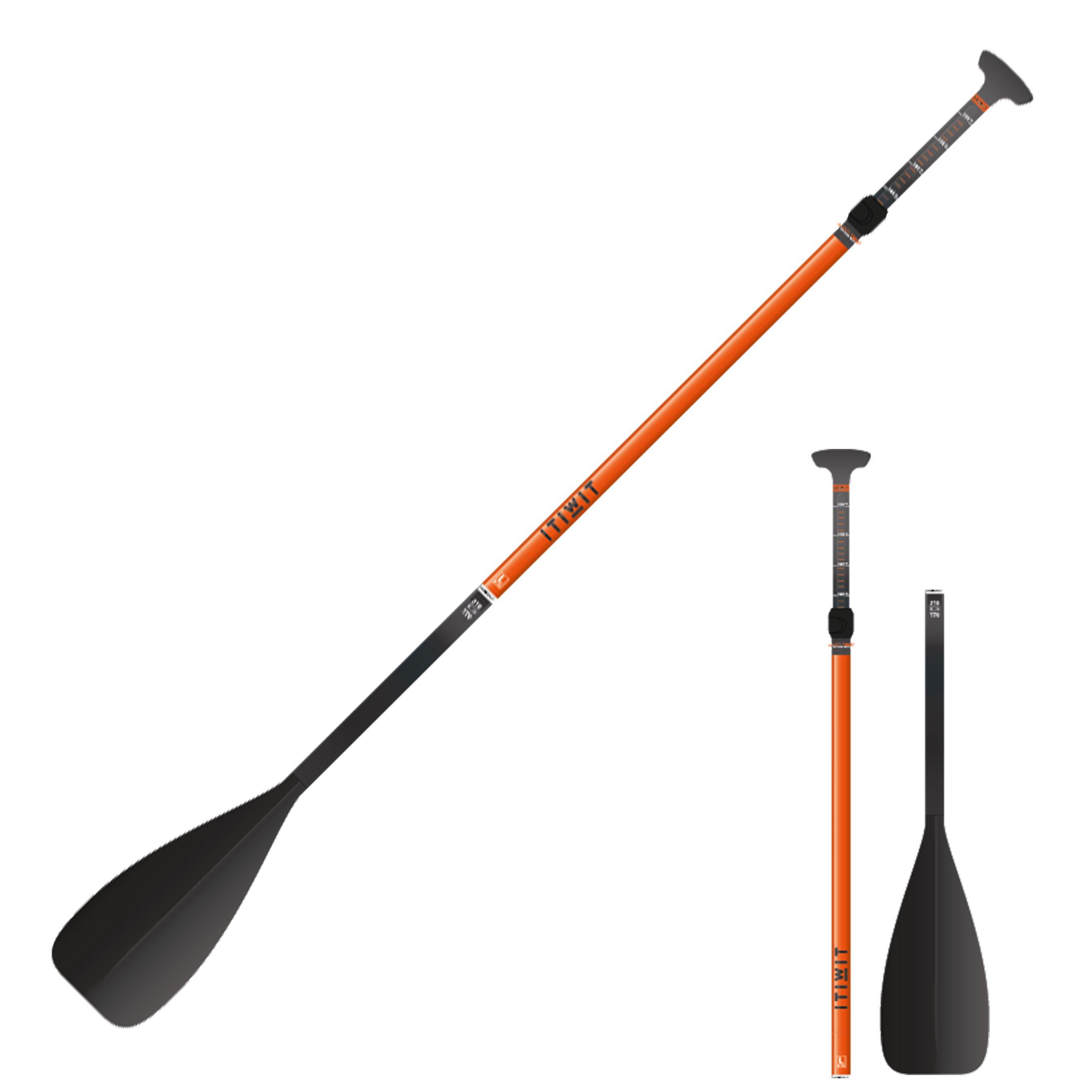 Image of Sup-paddel 500, Rohr Aus Carbonglasfaser Zerlegbarverstellbar, 170-210cm Unisex Orange ONE SIZE