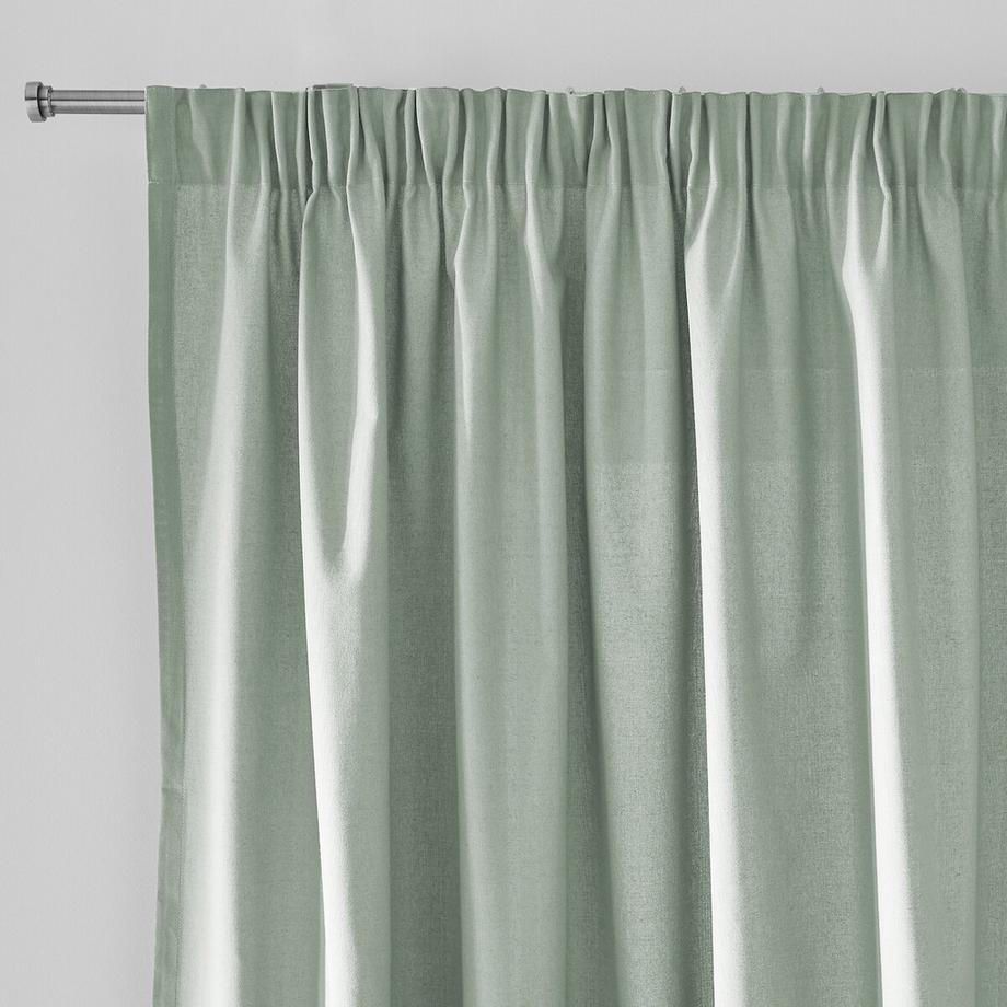 La Redoute Intérieurs  Vorhang aus reiner Baumwolle mit gerafftem Galon 