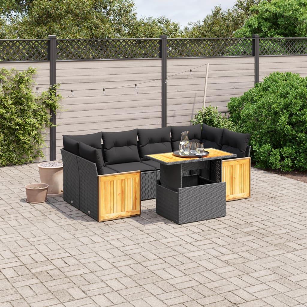 VidaXL set divano da giardino Polirattan  