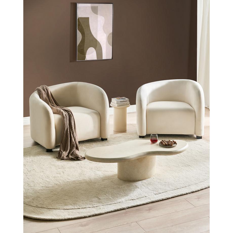 Beliani Sessel 2er Set aus Samtstoff Modern VELTADA  