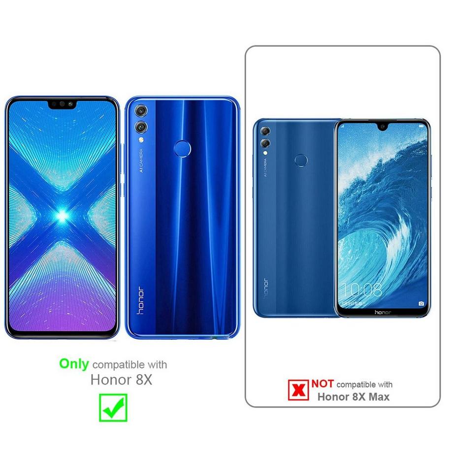 Cadorabo  Housse compatible avec Honor 8X - Coque de protection avec fermeture magnétique, fonction de support et compartiment pour carte 