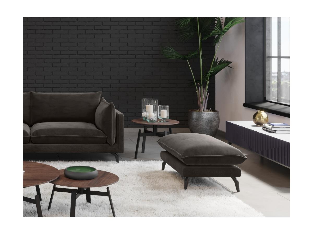 Vente-unique Sitzhocker KESTREL Samt  