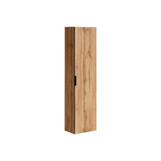 Vente-unique Colonne de salle de bain suspendue striée - Naturel clair - H140 cm - ZEVARA  