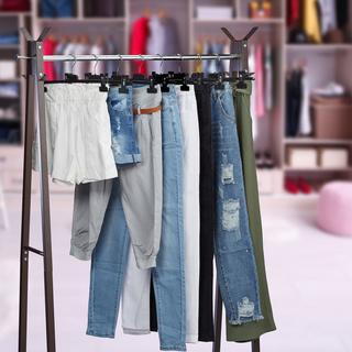 Northio set di 12 grucce per pantaloni in plastica  