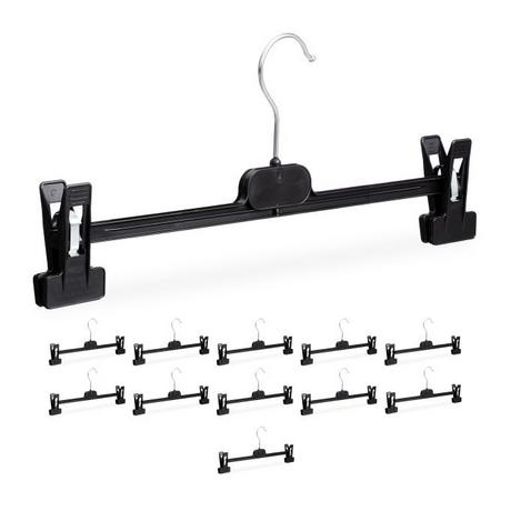 Northio set di 12 grucce per pantaloni in plastica  