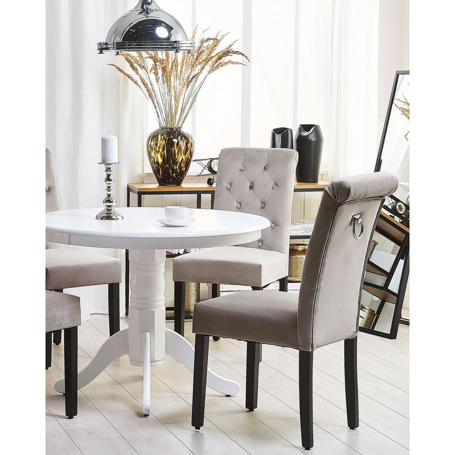 Beliani Set di 2 sedie da pranzo en Velluto Glamour VELVA  