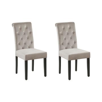 Lot de 2 chaises de salle à manger en Velours Glamour VELVA