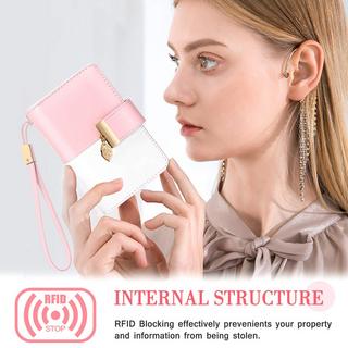 Only-bags.store Portafoglio in pelle con protezione RFID 18 scomparti per carte  