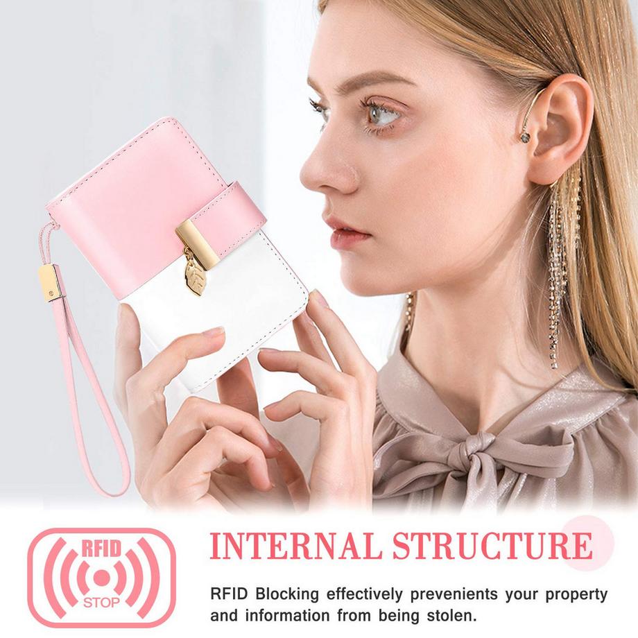 Only-bags.store Portafoglio in pelle con protezione RFID 18 scomparti per carte  