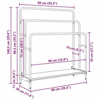 VidaXL Moderner kleiderständer holzwerkstoff  