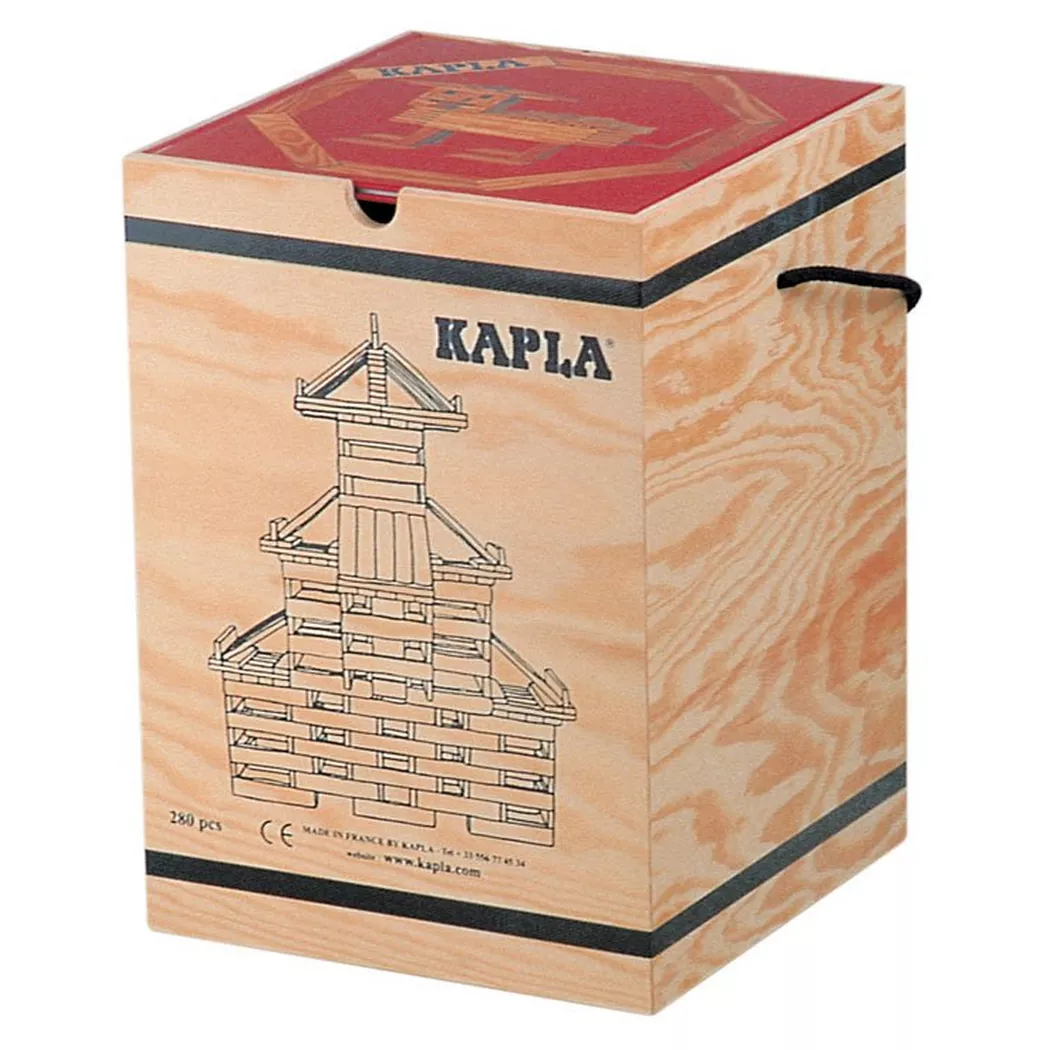 Kapla - Holzkiste mit 280 -Plättchen, Beige Medium