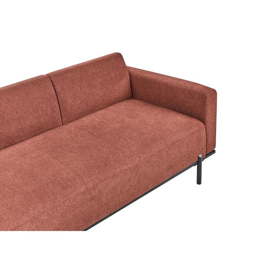 Beliani Chaise longue en Lin synthétique Minimaliste SAVASSE  