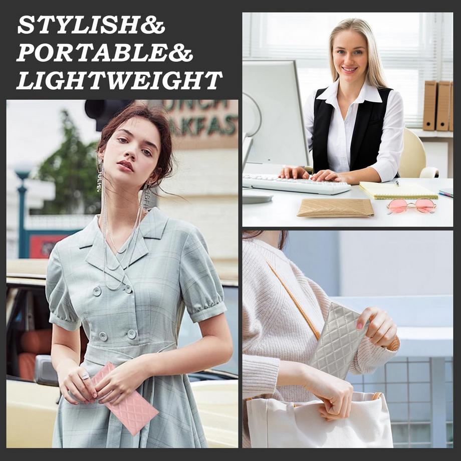 Only-bags.store  Etui à lunettes en cuir souple, étui à lunettes de soleil portatif à pince 