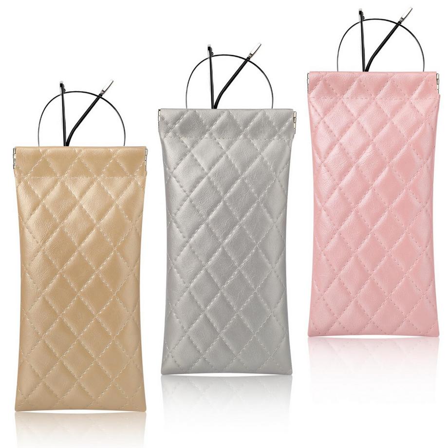 Only-bags.store  Etui à lunettes en cuir souple, étui à lunettes de soleil portatif à pince 
