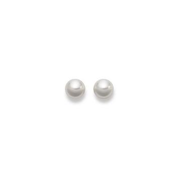 Clous d'oreilles or jaune 750 perle d'eau douce 7,5-8mm