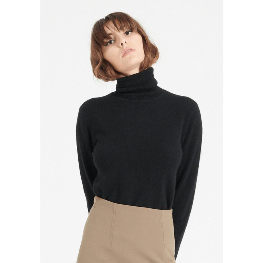 LILLY 3 Pull col roulé - 100% cachemire