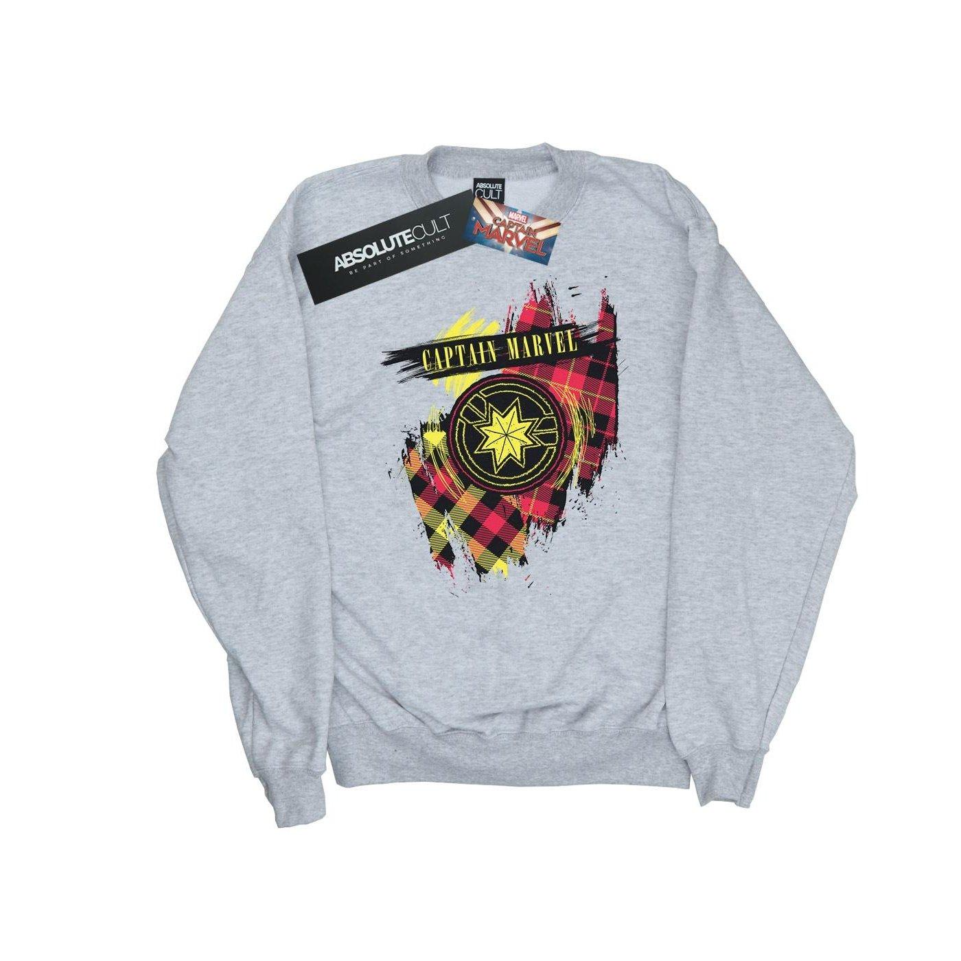 Image of Captain Tartan Patch Sweatshirt Unisex Grau 152-158