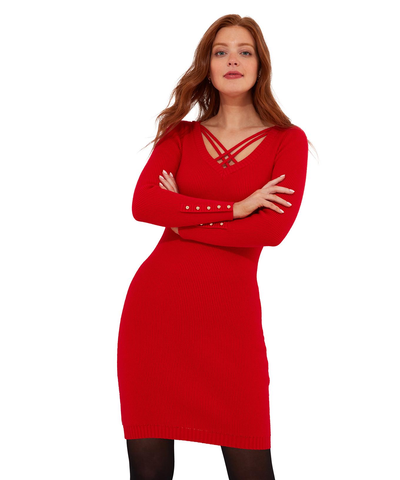 Joe Browns  Schlankes Pullover-Kleid mit Riemchen-Detail 