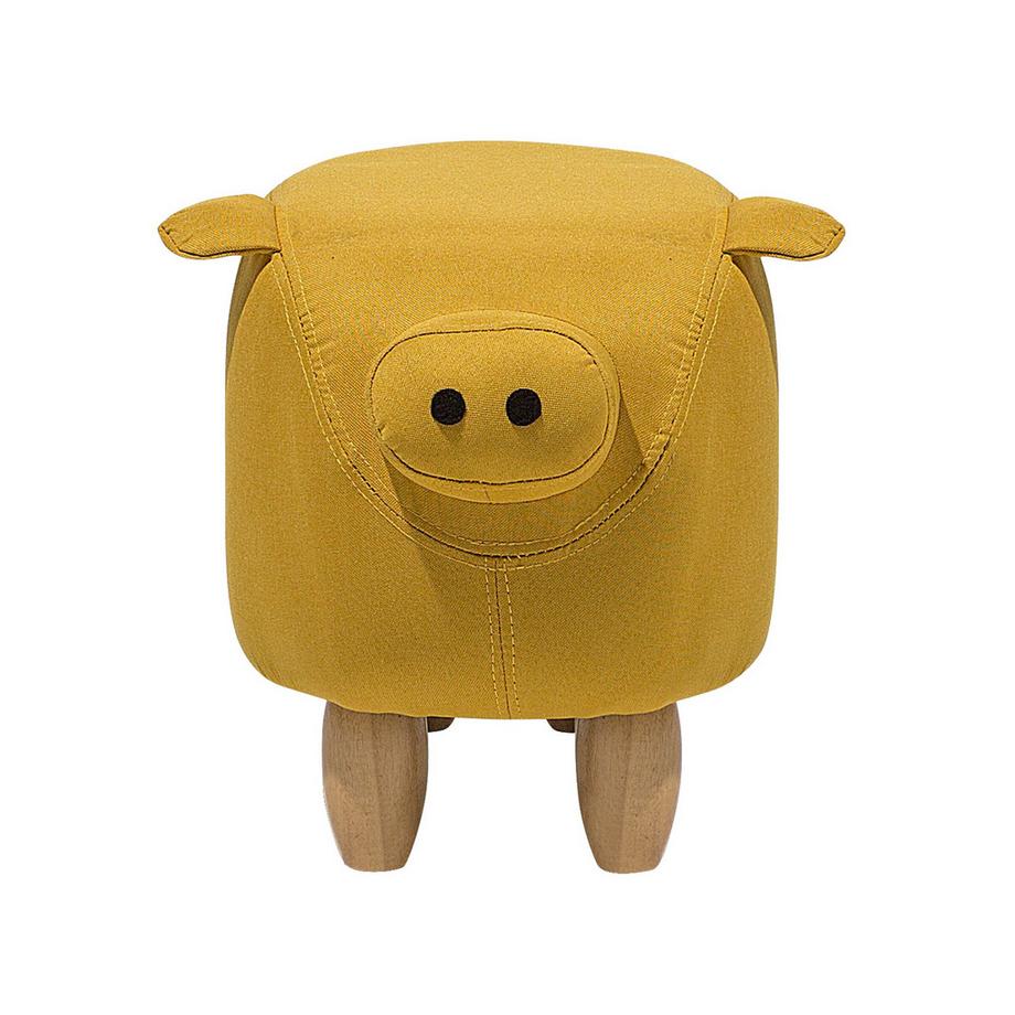 Beliani Tierhocker aus Stoff Modern PIGGY  
