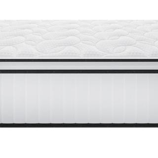 Vente-unique Ensemble 180 x 200 cm sommier coffre naturel clair + matelas anti-feu ressorts ensachés et surmatelas intégré ép.28cm - DELICE de DREAMEA HOTEL  