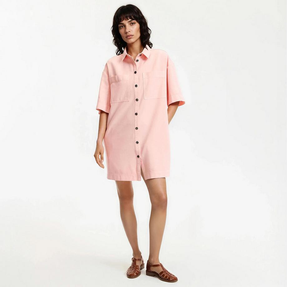 Kurzärmeliges Hemdblusenkleid