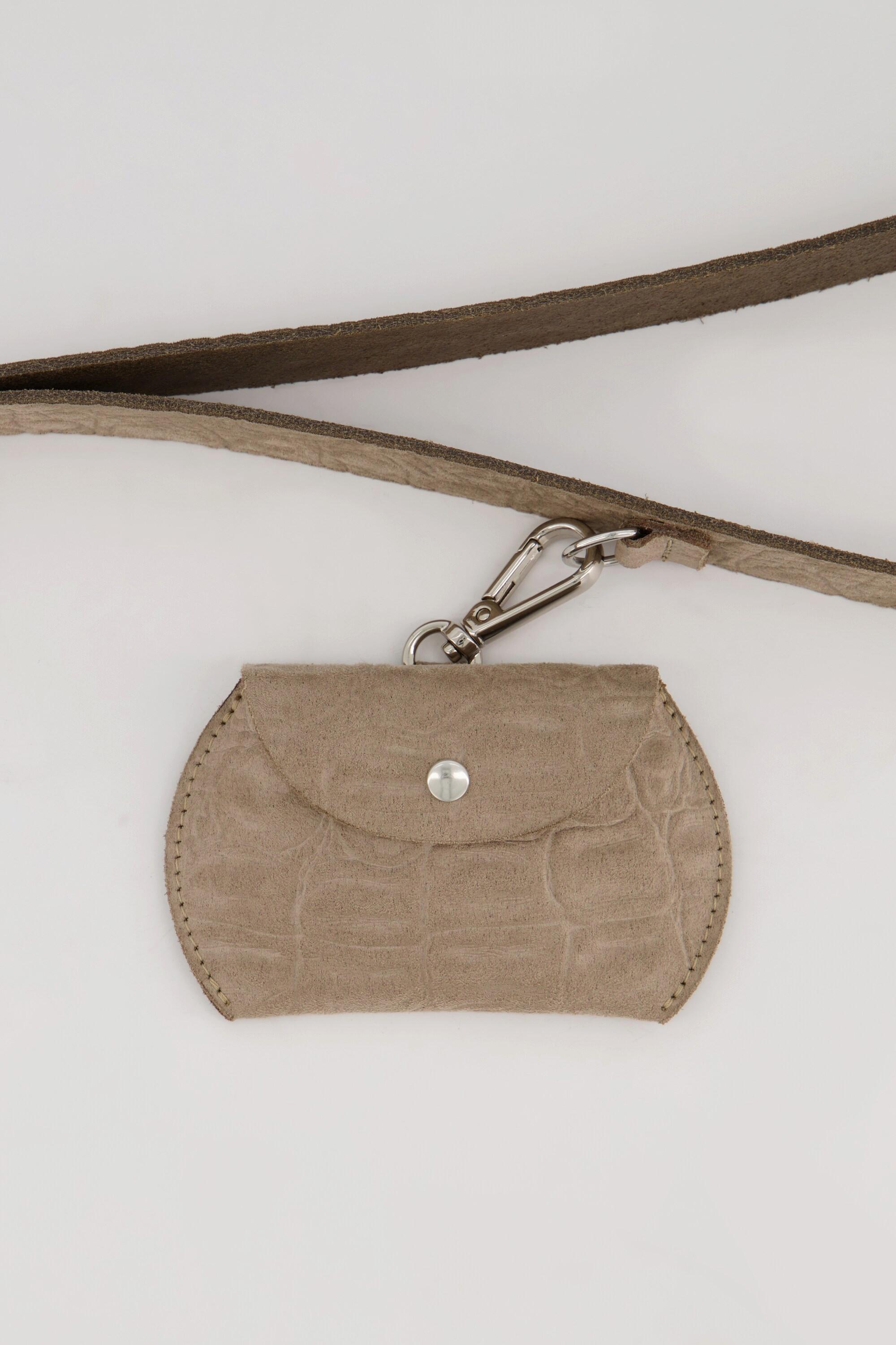 Ulla Popken Ledertasche Krokoprägung abnehmbare Minitaschen  