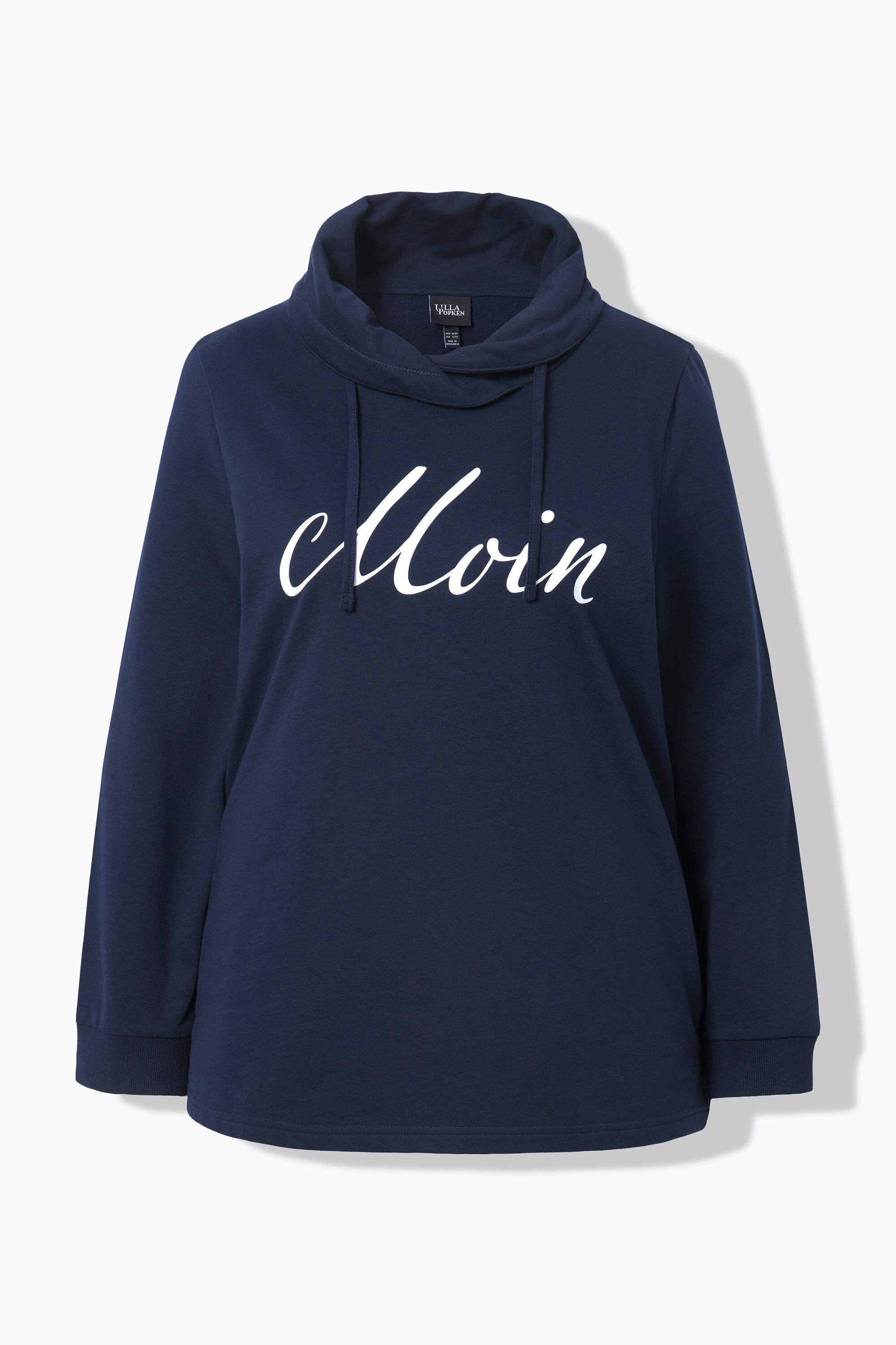 Ulla Popken Moin Stehkragen Langarm Sweatshirt  
